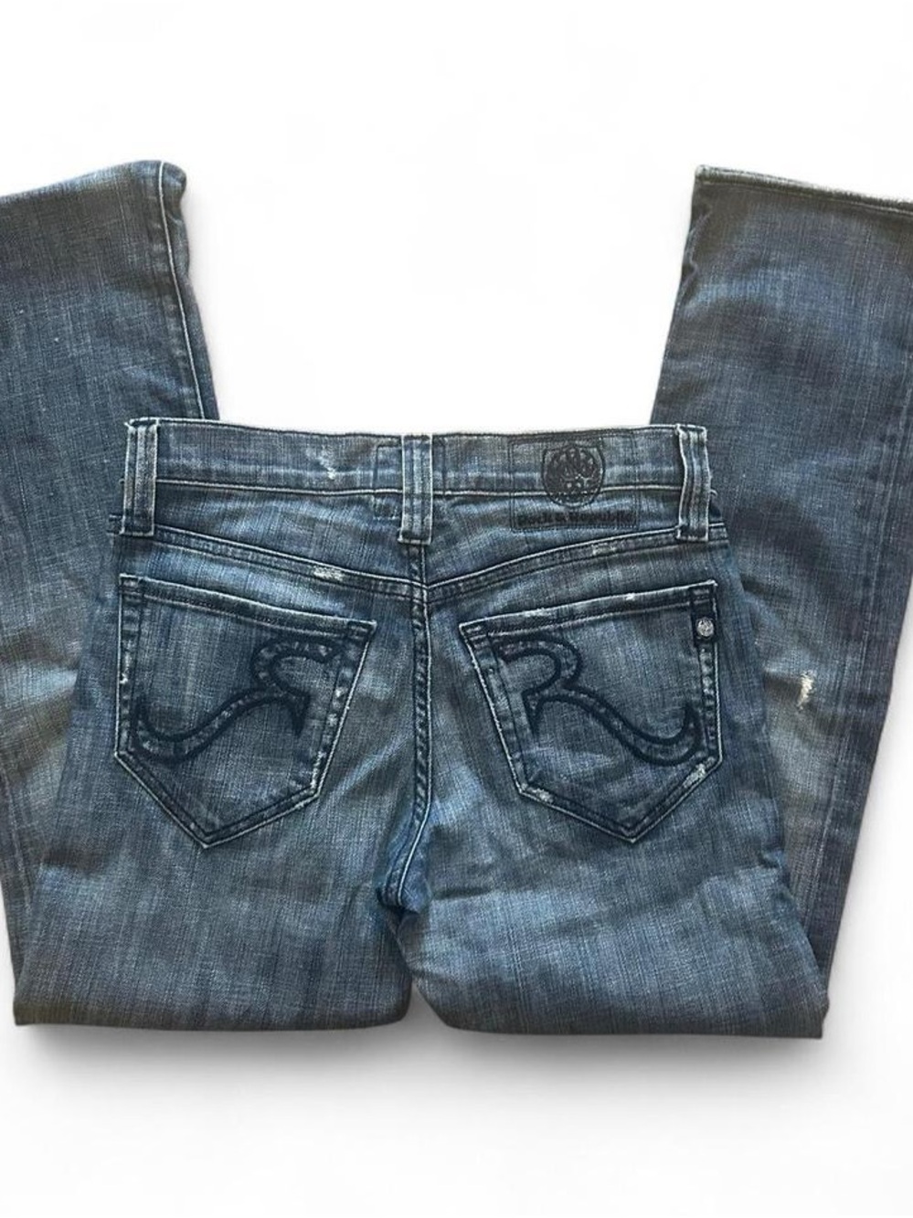 Rock & Republic Washed Blue Straight Leg Jeans